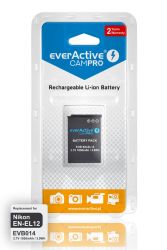 Батерия everActive CamPro - Надеждно Заместване за Nikon EN-EL12 | BATERIIKI.COM
