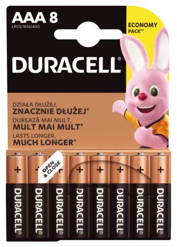 Сигурност и качество: Duracell Duralock Basic C&B LR03 AAA алкални батерии 8бр. - най-доброто решение за вашите устройства.