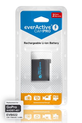 Осигурете Си Безграничен Заряд за Вашия GoPro Hero 4 с батерия everActive CamPro: AHDBT-401, Максимална Издръжливост, Сега в BATERIIKI.COM!