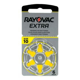 6 бр. Rayovac Extra 10 батерии за слухов апарат