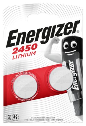 Зареди Силата с 2 бр. литиеви Батерии CR2450 от Energizer - Надеждно Захранване за Всички Твои Устройства, Достъпно в BATERIIKI.COM!