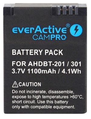 Батерия everActive CamPro - Идеален заместител за GoPro Hero 3/3+ AHDBT-301 | BATERIIKI.COM