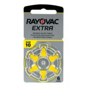 6 бр. Rayovac Extra 10 батерии за слухов апарат