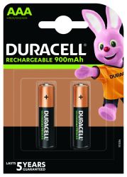 2бр. Duracell Stay Charged AAA - гарантирано дълготрайни 900mAh акумулаторни батерии - 1.2V