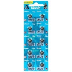 Комплект 10 бр. Vinnic G3 / AG3 / LR41 / L736 / 192 алкални батерии