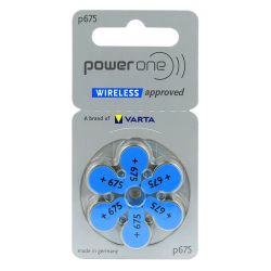 Power One Varta 675 MF – Цинково-въздушни батерии за слухови апарати | 1.45V, 6 бр., Дълготрайна енергия