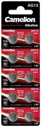Camelion AG13/LR44/357 – Комплект от 10 алкални батерии за надеждна енергия на малките устройства!