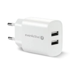 USB зарядно устройство everActive SC‑220 12W – двойно бързо зарядно за 2 устройства