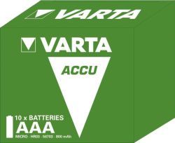 VARTA 56703 R2U AAA 800mAh – Презареждаеми NiMH акумулаторни батерии AAA Ready2Use, комплект 10 броя
