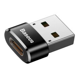 Компактен USB-A към USB-C адаптер Baseus CAAOTG-01, 3A, 480 Mbps, черен