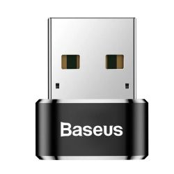 Компактен USB-A към USB-C адаптер Baseus CAAOTG-01, 3A, 480 Mbps, черен