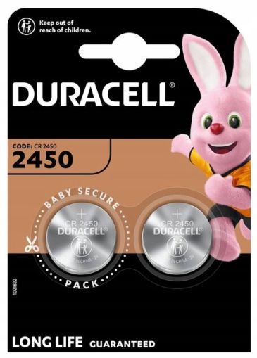 2 бр. Литиеви батерии мини Duracell CR2450 DL2450 ECR2450
