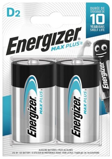 2 бр. Energizer Max Plus LR20 D алкални батерии