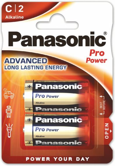 2 бр. Panasonic Alkaline PRO Power LR14/C батерии (blister)