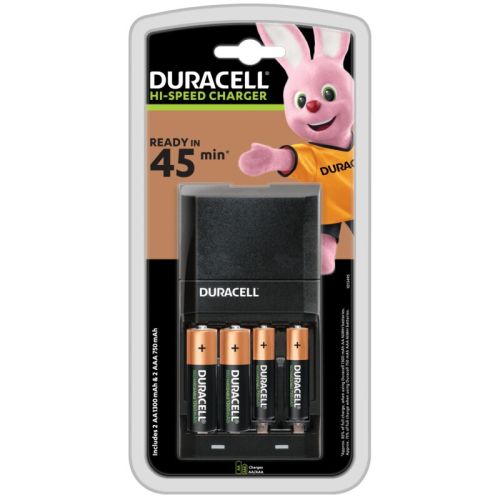 Duracell CEF27 Зарядно устройство за батерии + 2 x R6 / AA 1300 mAh + 2 x R03 / AAA 750 mAh
