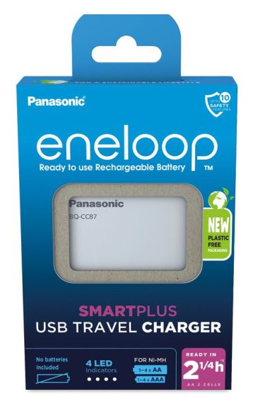 Зарядно устройство за батерии + power bank - Ni-MH Panasonic Eneloop BQ-CC87 ECO