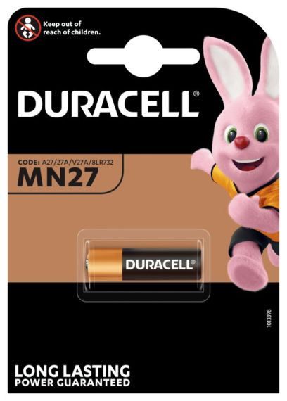 Надеждна батерия за дистанционно управление на автомобил - Duracell 27A MN27