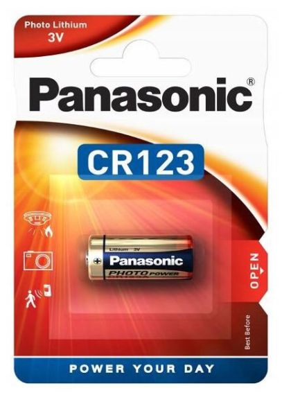 Фото литиева батерия Panasonic CR123