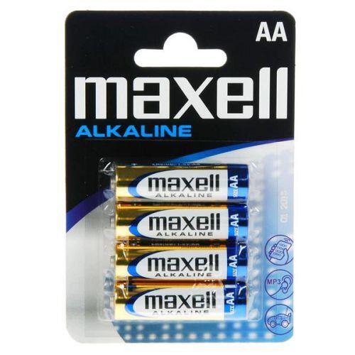 4 бр. алкални батерии Maxell LR6 / AA