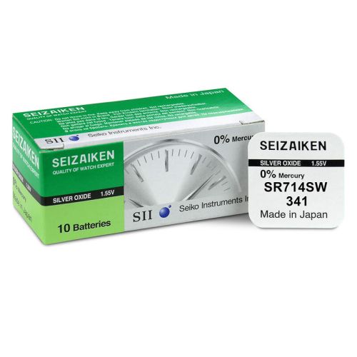 Оптимална мощност и дълготрайност - Сребърна батерия Seizaiken / SEIKO 341 / SR714SW за вашия часовник