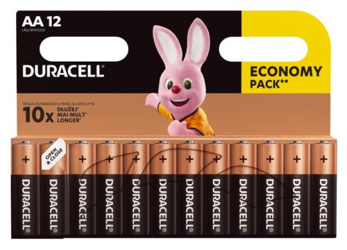 12 бр. Duracell Basic LR6 AA алкални батерии (блистер)