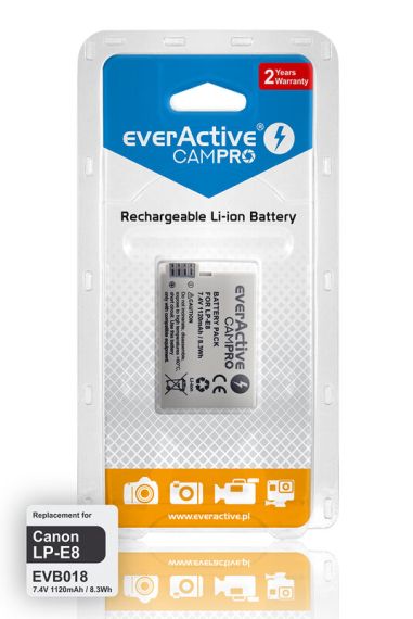 Акумулаторна батерия everActive CamPro - заместител за Canon LP-E8