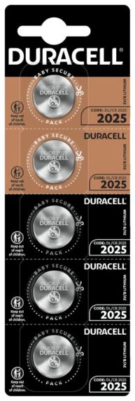 Издръжливост и качество - 5 бр. Duracell CR2025 батерии