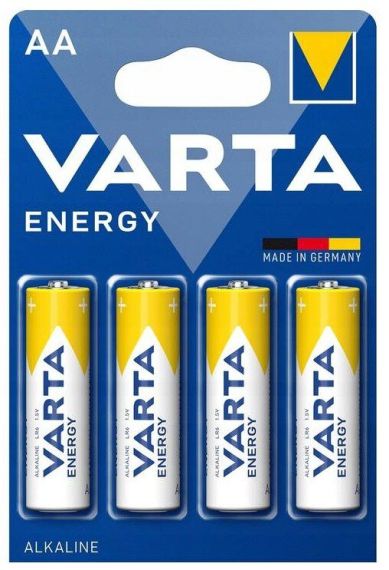4 броя Varta ENERGY LR6 AA алкални батерии от BATERIIKI.COM - надеждно и издръжливо захранване за вашите устройства! 