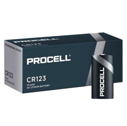 Мощ и Издръжливост: 10бр. Duracell Procell CR123 Литиеви Батерии - Заредете Вашите Устройства с Надеждна Енергия!
