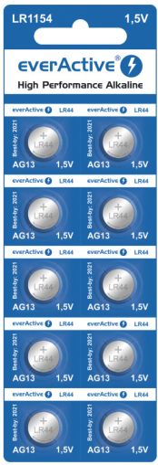 Безпроблемно Захранване за Всеки Момент: 10 бр. everActive G13 LR1154 LR44 AG13 - Надеждни и Изгодни Мини Алкални Батерии