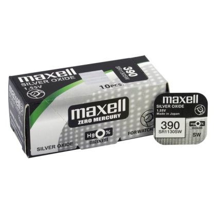 Maxell 390/389/SR 1130 SW/G10 - Мини Сребърна Батерия: Прецизна Енергия с Японско Качество | BATERIIKI.COM
