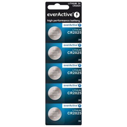 everActive CR2025: Върви Сигурно, Живей Дълго - Пакет от 5 бр. Мини Литиеви Батерии | BATERIIKI.COM