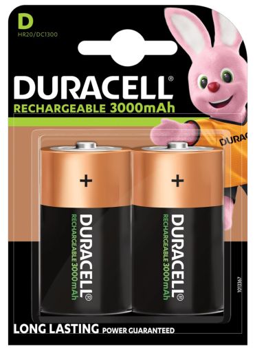 Duracell Rechargeable D HR20 3000mAh - Мощ и Издръжливост във Всеки Заряд, 2 бр. Акумулаторни Батерии - BATERIIKI.COM