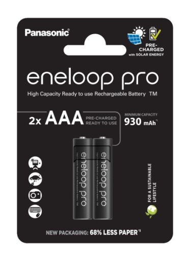 Зареждащи Батерии PANASONIC Eneloop Pro AAA - Мощност и Дълготрайност за Вашите Най-Взискателни Устройства! - 2бр. в BATERIIKI.COM