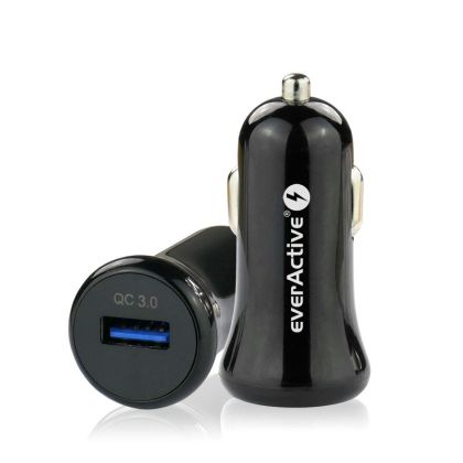 Зарядно устройство за автомобил everActive CC-10 с USB Quick Charge 3.0 18W - Максимална Мощност и Бързина за Вашите Устройства