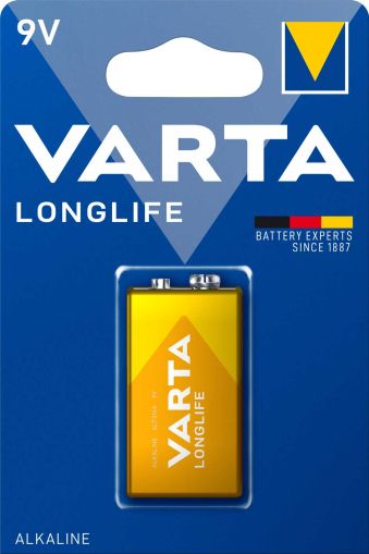 Алкална Батерия VARTA Longlife 4122 9V – Дълготрайна Сигурност и Мощност за Вашите Устройства 6LR61 9V