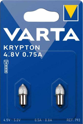 Светлина, която няма да Ви подведе: Varta 792 Krypton Криптонови крушки за фенер 4.8V 750mA – Сила и Яснота от BATERIIKI.COM!