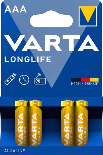 Алкални Батерии VARTA Longlife 4103 AAA BL4 – Вашият Надежден Енергиен Спътник за Всеки Ден - BATERIIKI.COM!