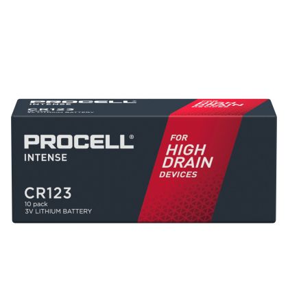 Procell Intense High Power Lithium CR123 3V Батерии – Надеждност и Мощност в Комплект от 10 Броя