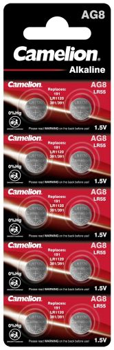 CAMELION AG8/LR1120/391/191 BL10 – Комплект от 10 алкални батерии 1.5V