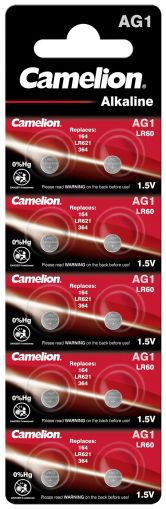 Camelion AG1 / LR621 / 364 / 164 – Прецизни мини алкални батерии 1.5V за часовници, играчки и електронни устройства