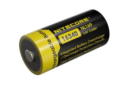 Nitecore 16340 NL169 950mAh – Литиево-йонна защитена батерия с висока надеждност и мощност