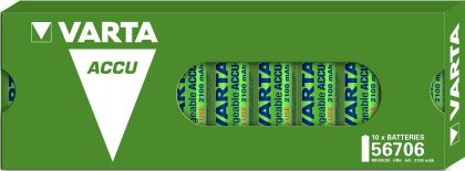 VARTA R2U AA 2100mAh – Професионални акумулаторни батерии AA (10 бр.) за дълготрайна и надеждна работа