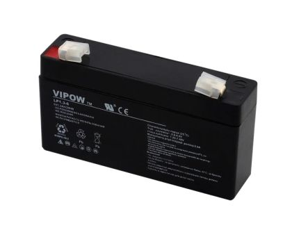 AGM Гел Акумулаторна Батерия Vipow 6V 1.3Ah – Херметична, необслужваема, за резервно захранване
