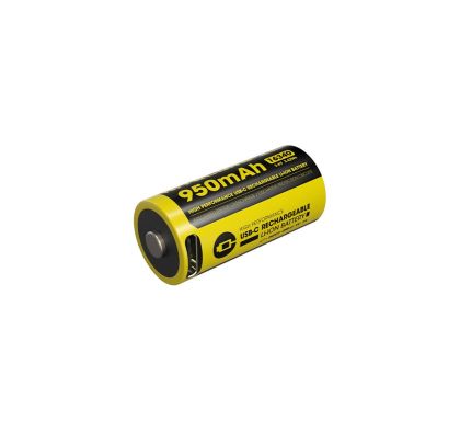 NITECORE NL1665R Презареждаща се CR123 Литиева Батерия 950mAh 16340 с USB зареждане