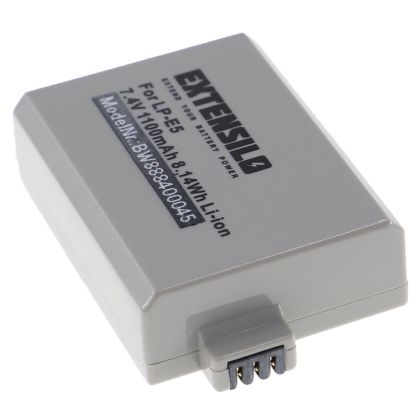 Батерия за Canon LP-E5 / LC-E5 – 1100mAh, 7.4V, Li-Ion, EXTENSILO