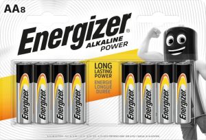 Издържат повече, работят по-добре: 8 бр. Energizer Alkaline Power LR6 AA батерии