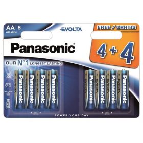 Никога не оставяйте устройствата си без енергия с 8 броя Panasonic Evolta LR6 AA батерии в блистер от BATERIIKI.COM!