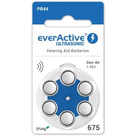 6 бр. everActive ULTRASONIC 675 батерии за слухов апарат