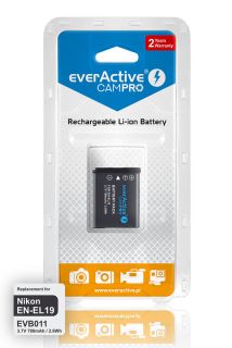 Батерия everActive CamPRO за Nikon EN-EL19 Li-ion Premium EVB011
